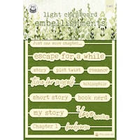Picture of P13 Die Cut Chipboard Embellishments, 4 x6 Inch, The Garden Of Books No.05