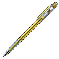 Pentel Slicci Metallic Gel Pens, 8mm, Gold Ink -Pack of 2