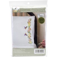 Picture of Tobin Embroidery Pillowcase Pair, 20x30in - Hummingbird