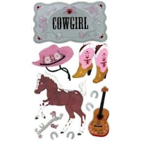 Picture of Jolees Boutique Le Grande Dimensional Sticker, Cowgirl