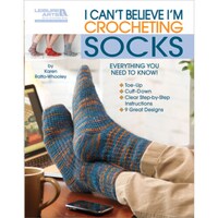 Picture of Leisure Arts I Can't Believe I'm Crocheting Socks Book