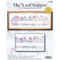 Picture of Design Works Stamped Embroidery Ki,t 9x24in, Last Supper, Stitched In Floss
