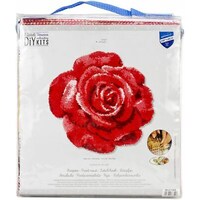 Picture of Vervaco Latch Hook Rug Kit, 28x26.8in, Red Rose