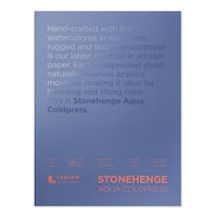 Stonehenge Aqua Cp Block, 18x24in, 140Lb - White