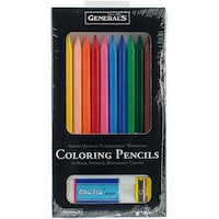 Picture of General Pencil Factis(R) Woodless Coloring Pencil Set, Pack of 12 -Multicolour