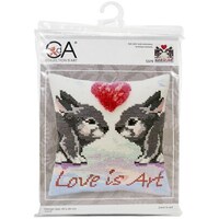 Picture of Collection D'Art Stamped Needlepoint Cushion Kit, Love Is, 40x40cm