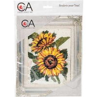 Collection D'Art Stamped Needlepoint Kit, Sunflowers, 20x25cm