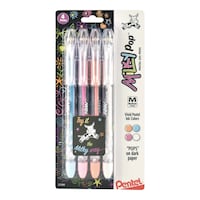 Pentel Milky Pop Gel Pens, Pack of 4