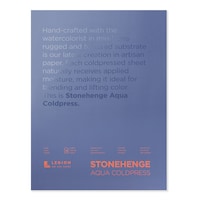 Stonehenge Aqua Cp Block, 12x16in, 140Lb - White
