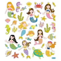 Picture of Multicolored Stickers, Glitter Mermaids