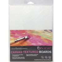 Crescent Cardboard Company Canvas Board, White, 9x12in, Pack of 3