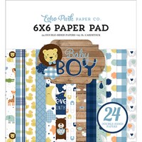 Picture of Echo Park Double Sided Paper Pad, Baby Boy, 6x6inch, Pack of 24