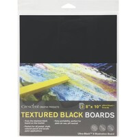 Crescent Cardboard Black Art Illustration Board, 8x10inch, Pack of 3, Black