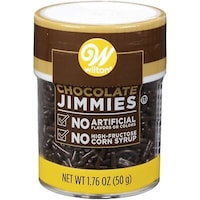 Picture of Wilton Naturally Flavored Jimmies Sprinkles, Chocolate, 1.76oz