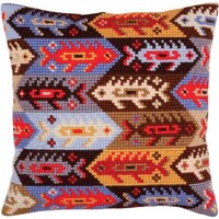 Picture of Collection D'Art Stamped Needlepoint Cushion Kit, Ornament, 40x40cm