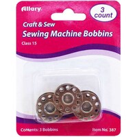 Picture of Allary Sewing Machine Bobbins, Class 15, Pack of 3