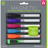 Picture of U Brands, Dry Erase Medium Point Markers, Pack of 6
