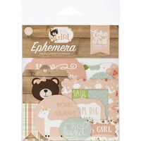Picture of Echo Park Paper Cardstock Ephemera, Baby Girl, Pack of 33