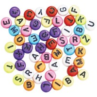 Picture of Dress My Crafts Round Letter Beads, Pack of 50, Assorted Colors