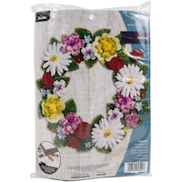Picture of Bucilla Felt Wreath Applique Kit, Round, Floral Fall, 16inch