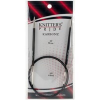 Picture of Knitter's Pride, Karbonz Fixed Circular Needles, 32in, Size 7/4.5