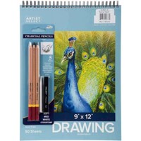 Picture of Artist Select Drawing Pad, Charcoal Pencil Set, 9x12inch
