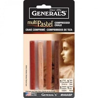General Pencil Company Compressed Pastel Chalk, Earth Tones