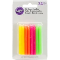 Picture of Wilton Birthday Candles, 2.5inch, Hot Colors -Pack of 24