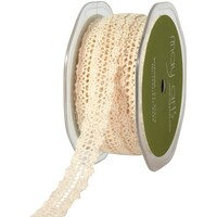 May Arts Crochet Ribbon, 5/8x15yds, Natural