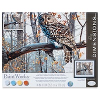 Paint Works Paint By Number Kit, 14x11in, Wise Owl