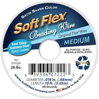 Soft Flex Wire 49, Strand, .019x10inch, Silver