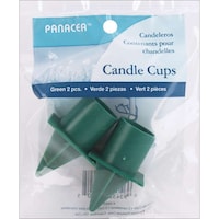 Panacea Candle Cups, 1in, Pack of 2 - Green