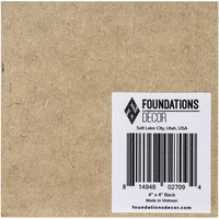 Foundations Decor Magnetic Shadow Box Board Blank, 4x4in, Middle Po