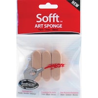 Sofft Pan pastel Art Sponges, Rounded Bar, Pack of 3