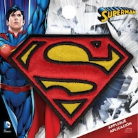 Wrights Dc Comics Iron On Applique, Superman Logo, 2x2.75inch, Multicolor