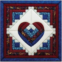 Picture of Quilt Magic No Sew Wall Hanging Kit, Log Cabin Heart
