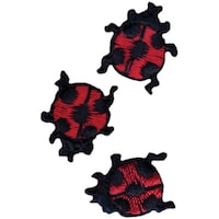 Wrights Iron On Appliques, Ladybugs, Pack of 3