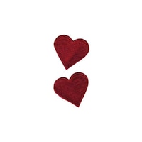Wrights Sew, On Appliques,Pack of 2, Red Hearts