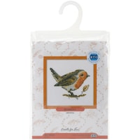 RTO Redbreast Counted Cross Stitch Kit, 4x4inch, 14ct