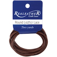Realeather Crafts Lace, 2mm Carded, 2yds, Brown