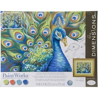 Paint Works Paint By Number Kit, 14x11in, Wild Feathers