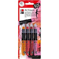 Picture of Marabu Creative Art Crayon Set, Lovely Red, Pack of 4