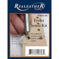 Realeather Crafts Eyelet Setter Kit, Silver
