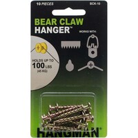Picture of Double Headed Bearclaw Hangerm 1in, Pack of 10 - Gold