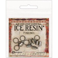 Picture of Ice Resin 6 Endcaps, 5mm and 6 Jump Rings, 10mm, Bronze