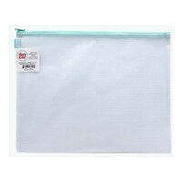 Picture of Avery Elle Zippered Vinyl Mesh Pouch Aqua, Large