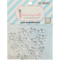 Picture of Dress My Crafts Water Droplet Embellishments, 6mm, Pack of 100