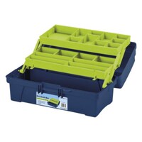 Picture of Pro Art Storage Box with Cantilever Trays, 14inches, Blue/Green