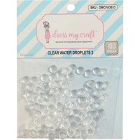 Picture of Dress My Crafts Water Droplet Embellishments, 10mm, Pack of 100