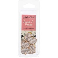 Picture of John Bead Sweet & Petite Heart With Words Charms, White - Pack of 8